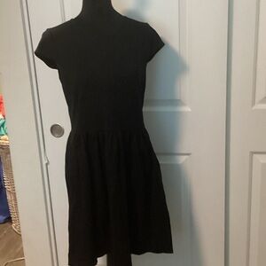 Madewell Ponte Cap Sleeve Black cotton Dress M